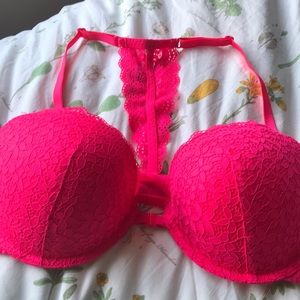 Hot Pink Racerback Bra
